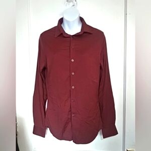 🛍️ BUNDLE ONLY 🛍️ EXPRESS MENS BURGUNDY BUTTON DOWN SHIRT
